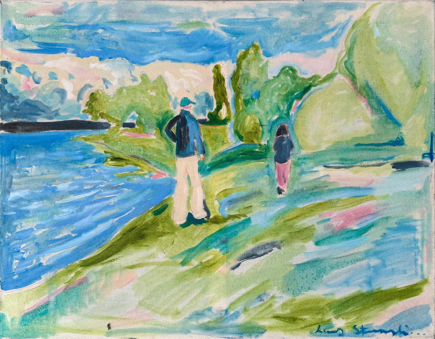 Mormor på stranda